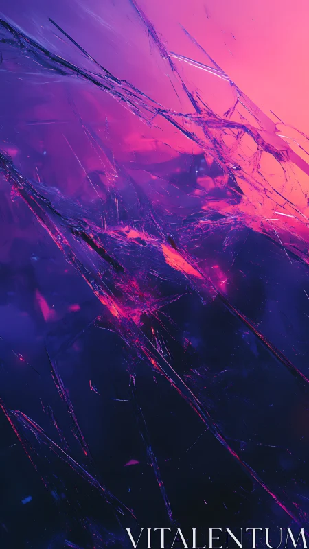 Neon shards drifting through a dreamy cosmic twilight sky.