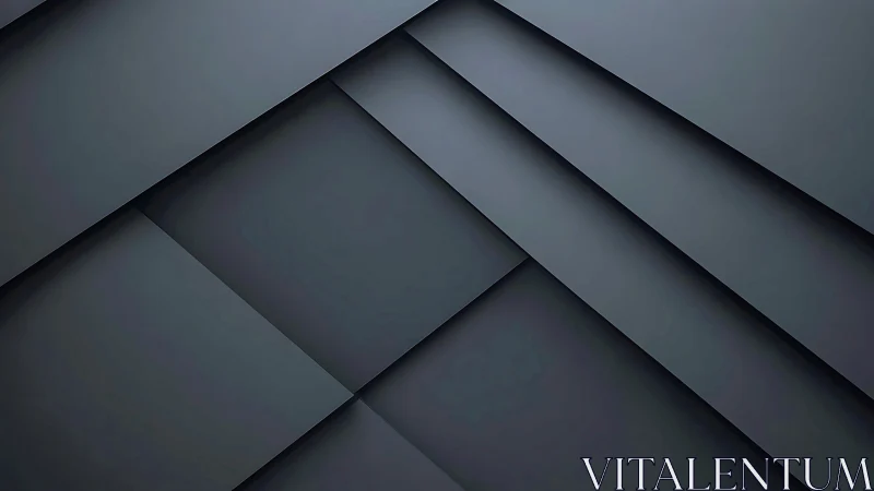 Layered geometric panels in dark minimalist 3D composition.