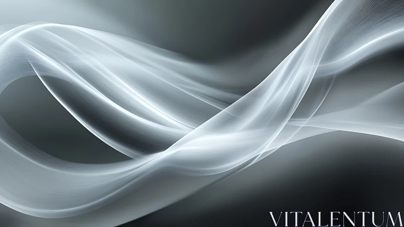 Flowing translucent waves drift across a dark gradient.