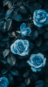 Twilight Roses Whisper Secrets in Sapphire Shadows