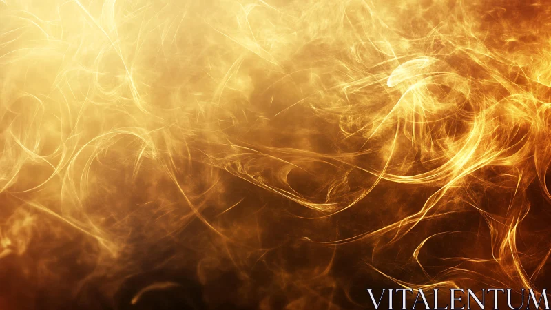 Abstract golden light swirls with warm glowing effect background.