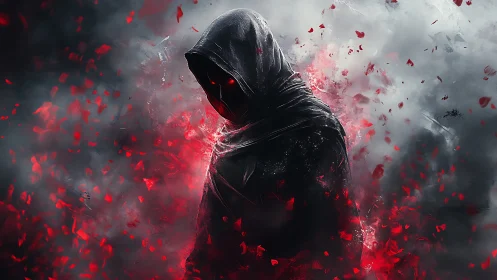 Red-eyed shadow conjures storms of shattered crimson light