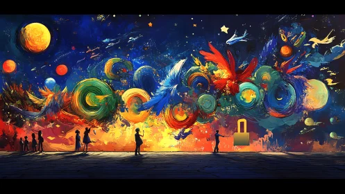 Children Unlock A Whirling Galaxy Of Painted Dreams.