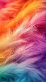 Macro study of iridescent synthetic fur in radial gradient lighting