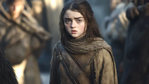 Weathered young wanderer with fierce, unspoken resolve.