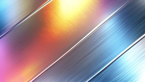 Vibrant metallic abstract with diagonal brushed texture pattern.