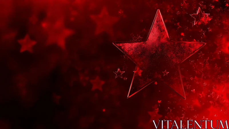 Specular red star cluster with translucent particulate halo.