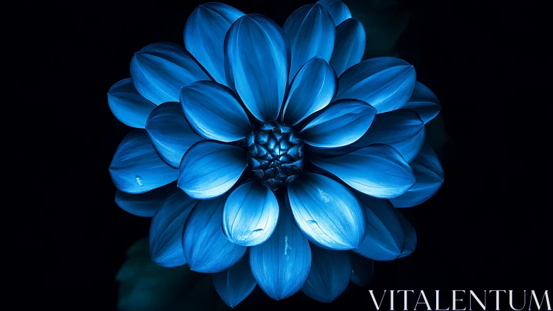 Luminous Midnight Bloom: Electric Petals Suspended in Shadow.