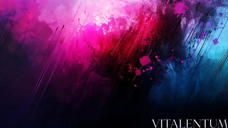 Vibrant magenta and cyan abstract gradient slashed with streaks