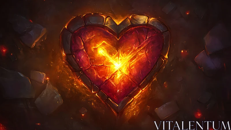 Thermoluminescent Heart Form: Crystalline Radiance Matrix.