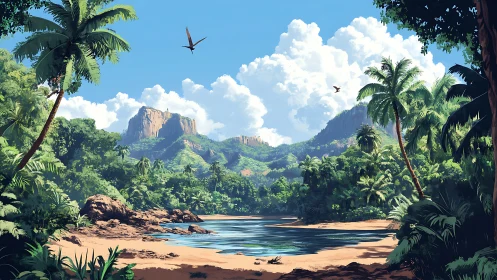 Jungle Paradise: River Valley Oasis.