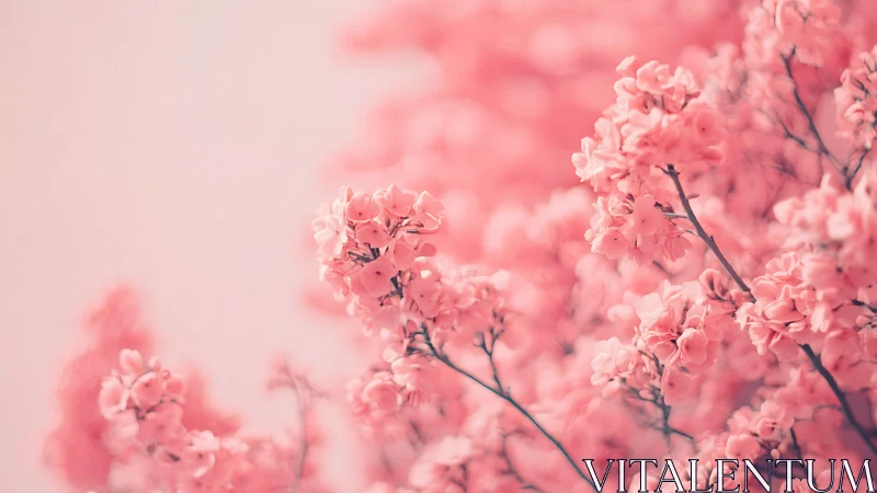 Soft Pink Blossoms Captured in Dreamlike Focus