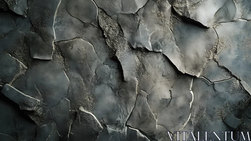 Layered cracked stone surface with rough textures.