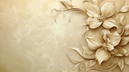 Elegant Cream Flowers in Soft Dimensional Blooms.