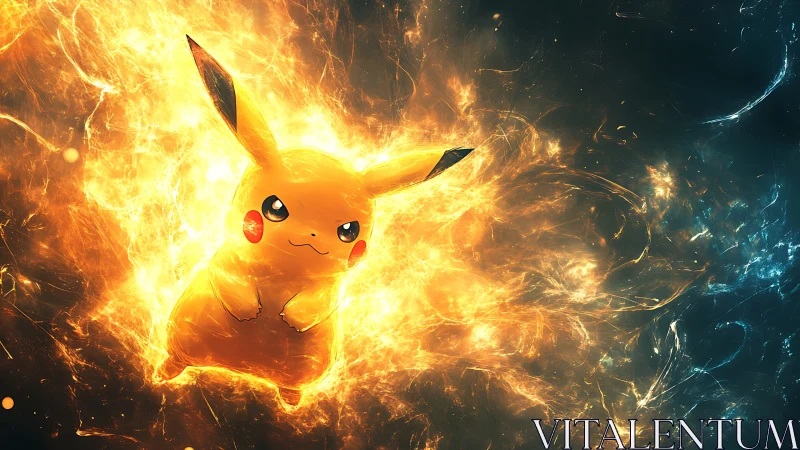 Electric sprite in a starburst storm of molten lightning.