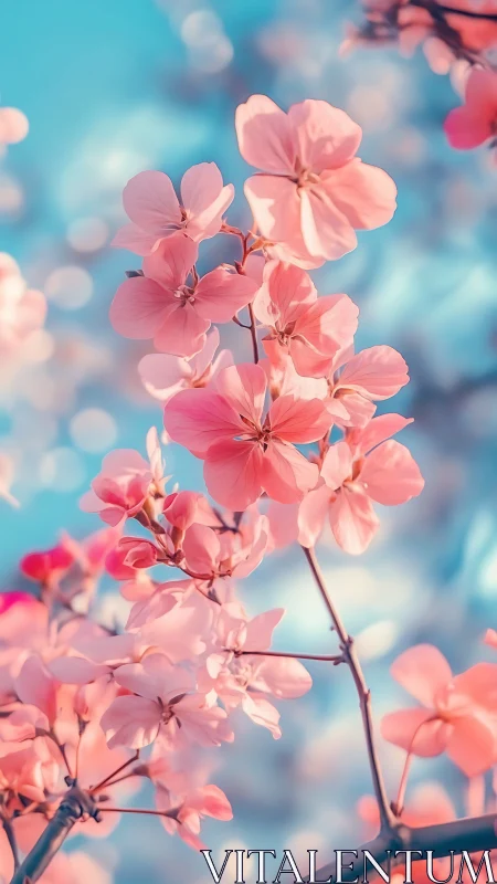 Blushing Petals Caught in Luminous Daylight.