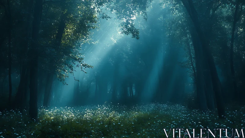 Luminous Whispers Through Enchanted Forest Tunnel