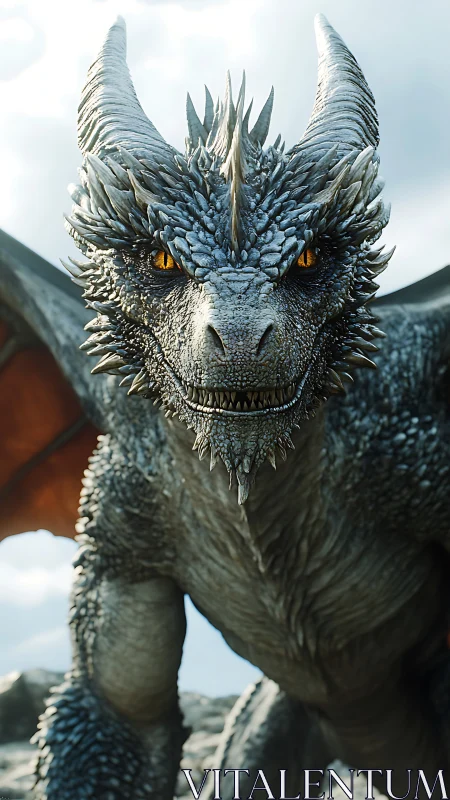 Predatory dragon advances in ultra-detailed cinematic 3D