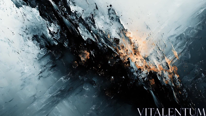 Abstract collision of dark and light hues in dynamic digital art.