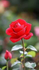 Velvet Crimson Bloom: The Rose's Silent Dance.