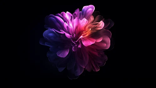 Luminous Bloom: Gradient Morphology in Digital Sculptural Form.