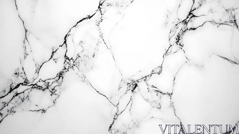 High-resolution white marble slab with dark linear veining