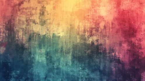 Textured abstract gradient blends warm and cool color fields