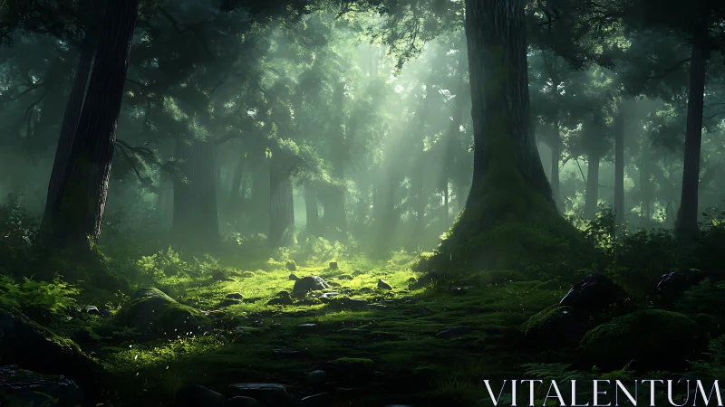 Enchanted Forest Sanctuary Where Light Finds Stillness.