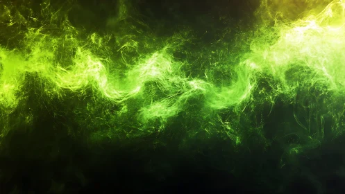 Luminescent plasma ribbon with high-contrast negative space.