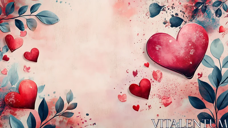 Crimson Hearts Dance Through Ethereal Garden Dreams