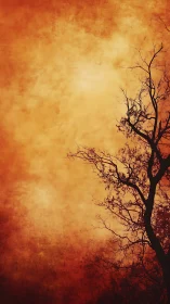 Golden dusk sky wraps around a quiet silhouetted tree