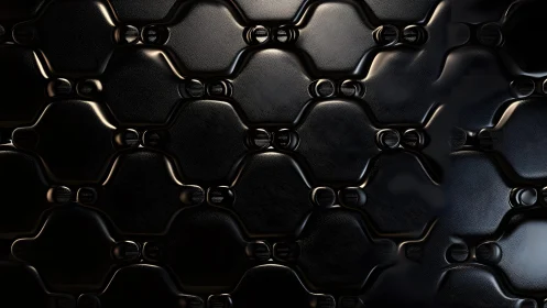 Sleek black geometric pattern with modern metallic texture.
