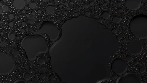 Midnight oil bubbles weaving a dark celestial lattice.