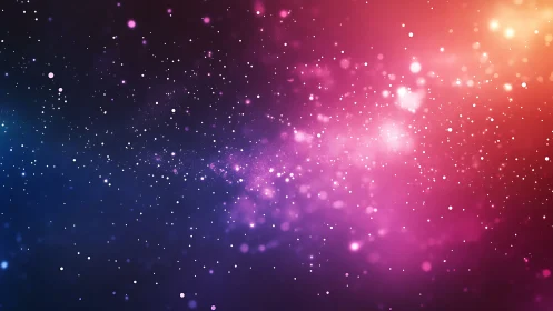 Nebula-like particle field with bokeh gradients and chromatic glow