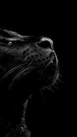 Feline Profile in Shadow