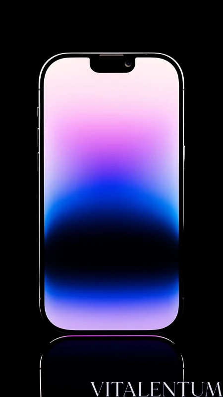 Modern Smartphone Glowing with Gradient Dream Light.