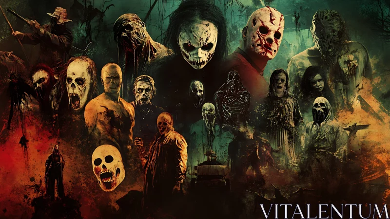 Carnival of faceless horrors in a fever-bruised nightscape.