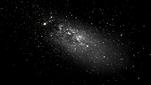 Dense stellar cluster rendered in high-contrast monochrome field