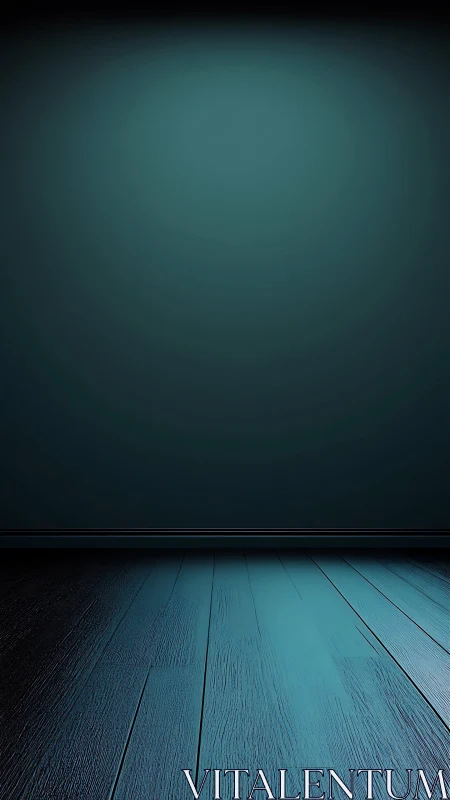 Moody teal studio floor invites bold minimalist compositions