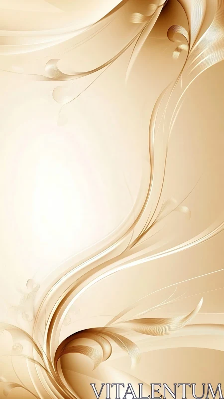 Curved beige digital lines form layered abstract background
