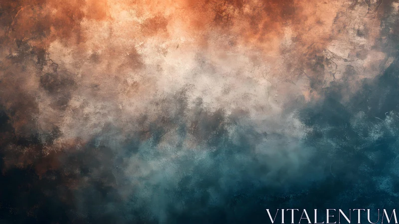 Abstract textured background with warm and cool color blending.