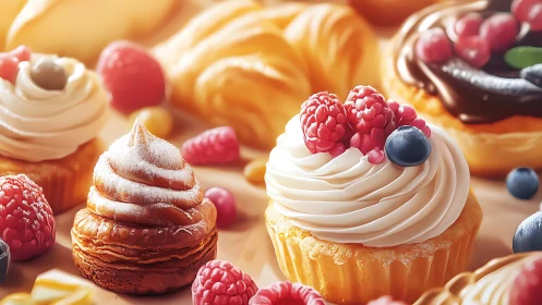 Berry-topped pastries inviting you into a cozy sweet moment.