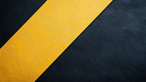 Diagonal yellow stripe on textured dark concrete background.