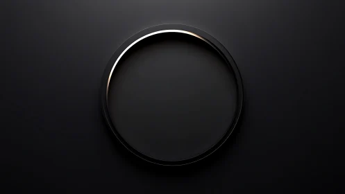 Silent halo of light hovers over velvet-black nothingness