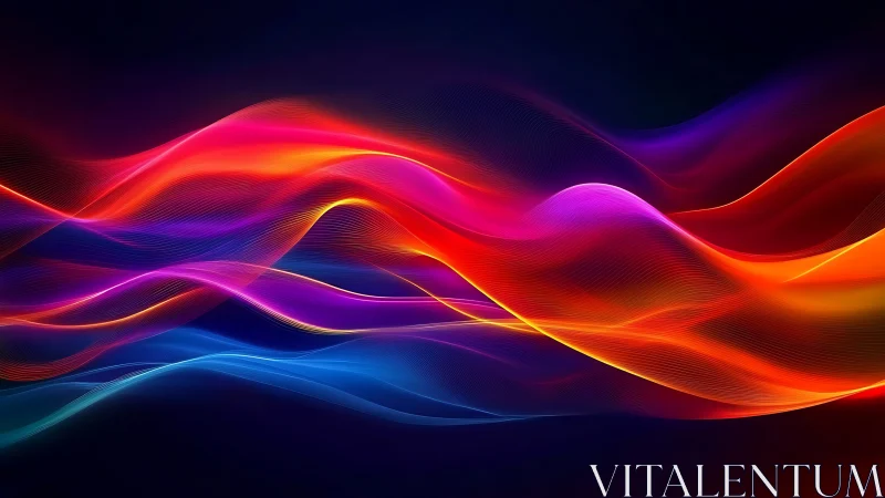 Chromatic waves dancing across an endless electric dusk.