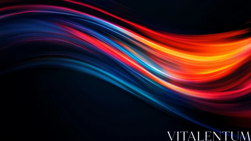 Colorful light trails flowing across a deep night sky.