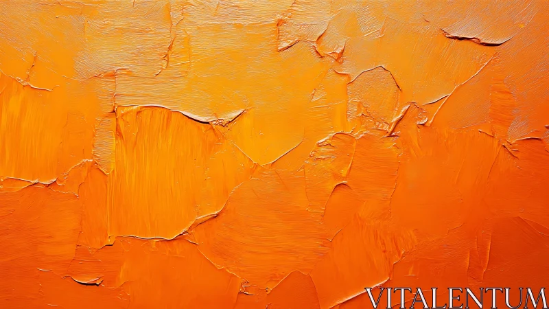 Vibrant orange impasto texture radiates modern creative warmth