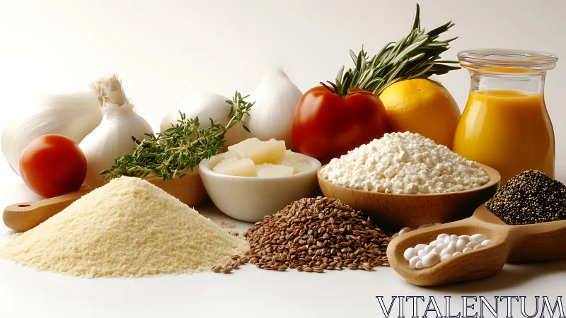 Colorful pantry parade lines up grains, citrus, and herbs