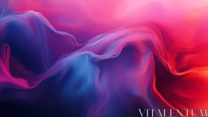 Abstract multicolored gradient waves with fluid contours.