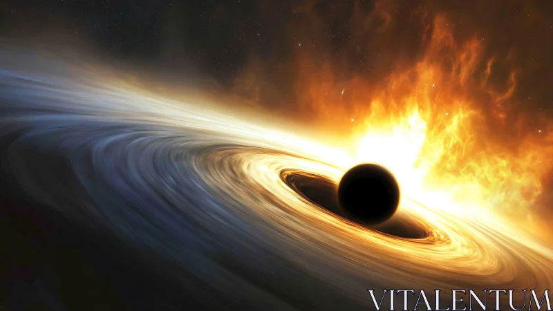 Gravity pirouettes through blazing rings around a hungry void